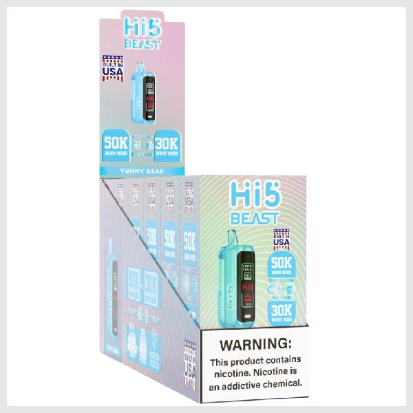 HI5 BEAST 50000 PUFFS 5% DISPOSABLE POD (6CT DISPLAY)