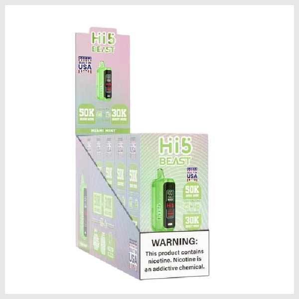 HI5 BEAST 50000 PUFFS 5% DISPOSABLE POD (6CT DISPLAY)
