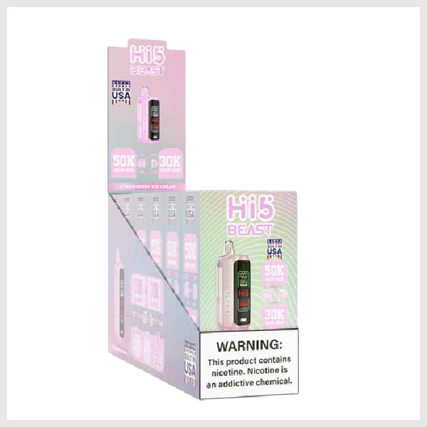 HI5 BEAST 50000 PUFFS 5% DISPOSABLE POD (6CT DISPLAY)