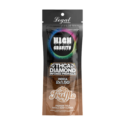 HIGH GRAVITY 2X1.5GM THC-A DIAMOND INFUSED PRE ROLLS