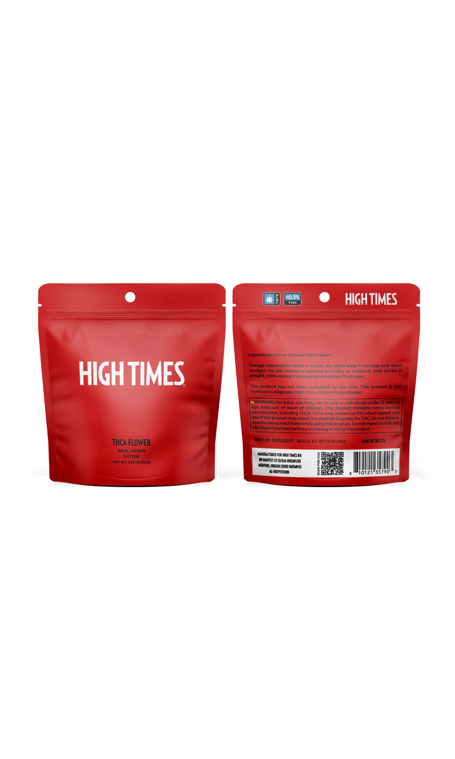 HIGH TIMES THCA FLOWER 3.5G BAG