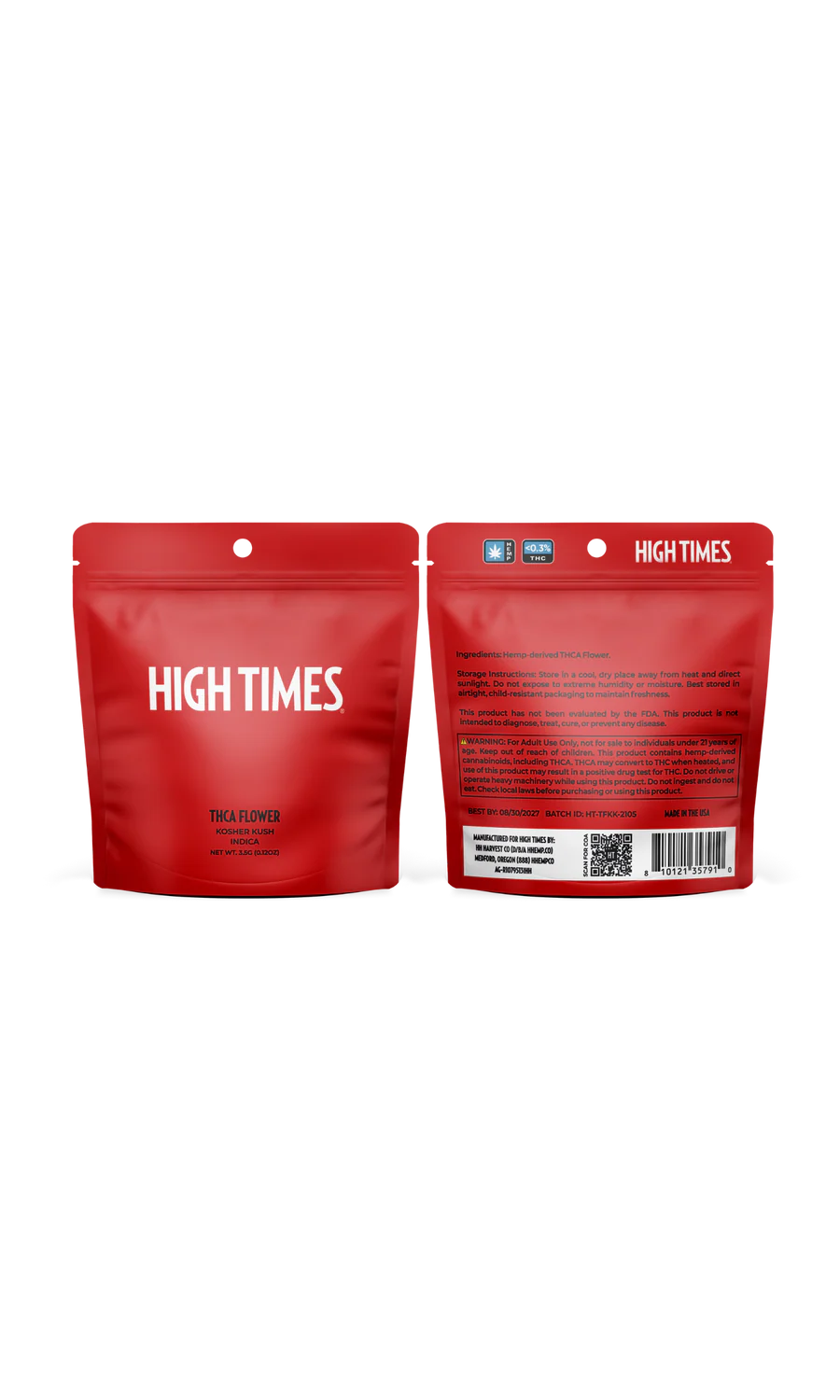 HIGH TIMES THCA FLOWER 3.5G BAG
