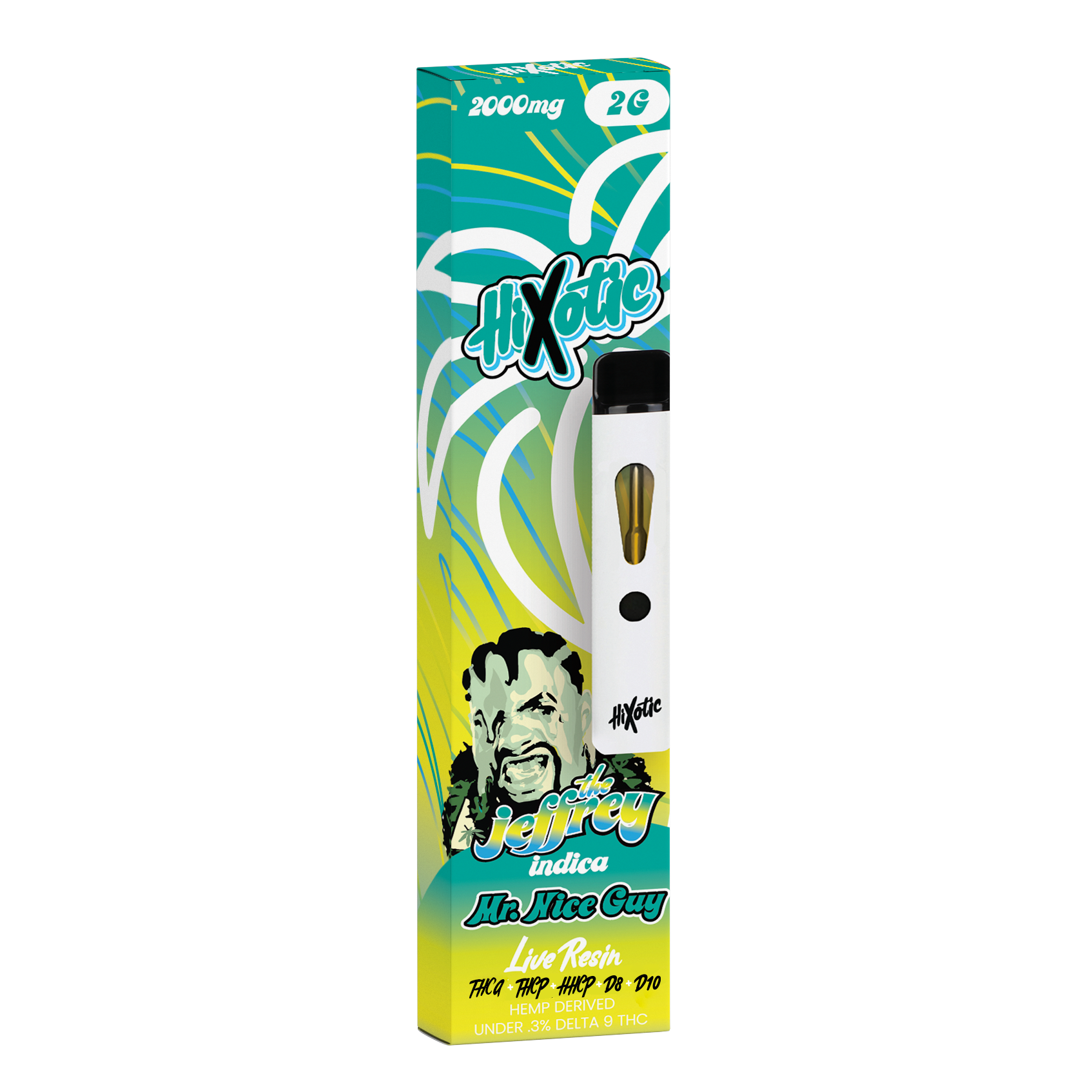 HIXOTIC THE JEFFREY (LIVE RESIN THC-A + THC-P + HHCP + D8 + D10) 2G CARTH