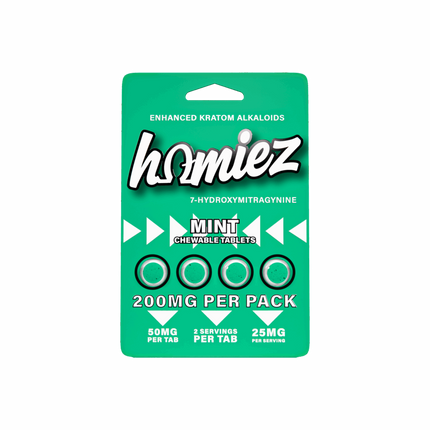 HOMIEZ 7-HYDROXY 50MG TABLET (4CT / PACK)