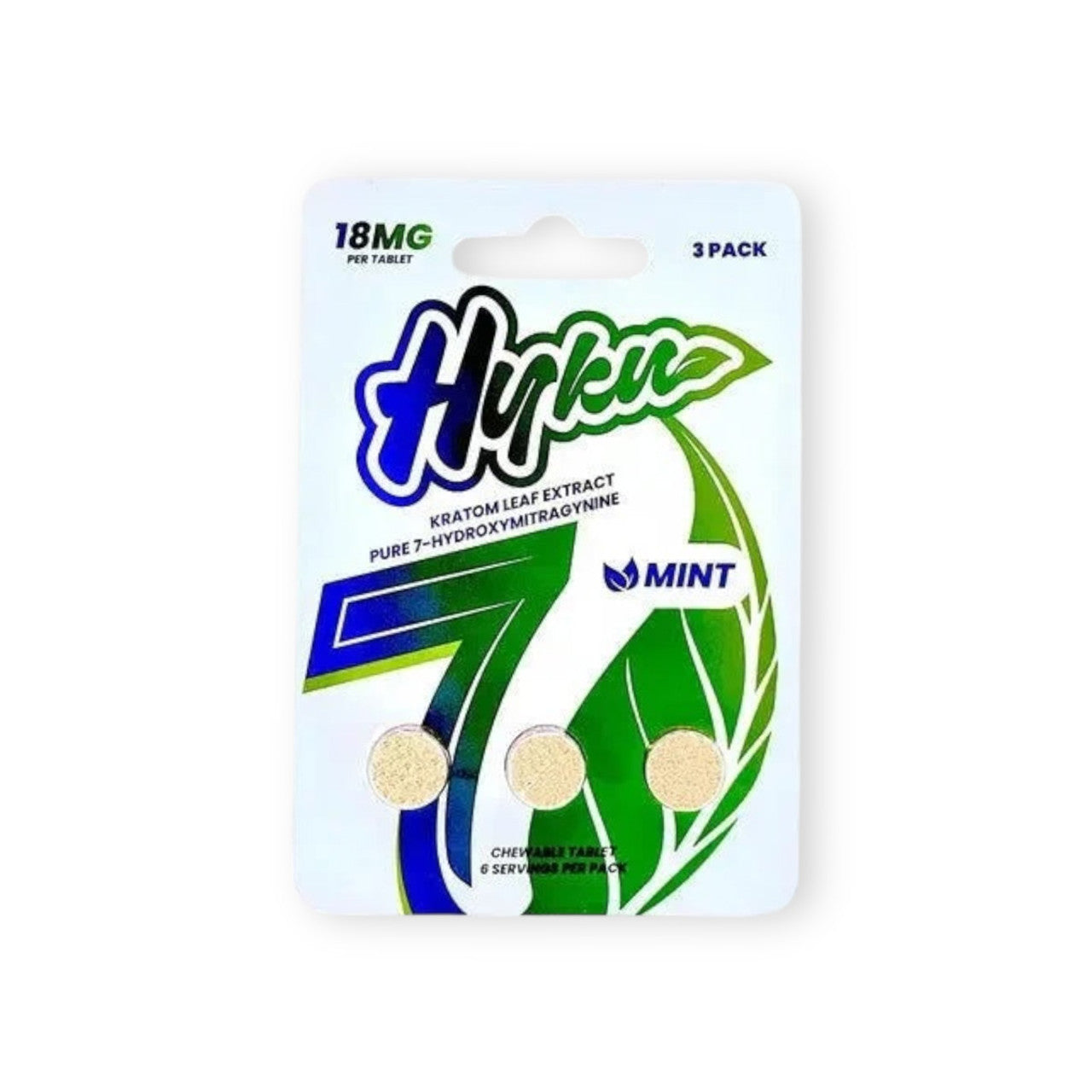 HYKU PURE 7-HYDROXYMITRAGYNINE CAPSULE 18MG PER TABLET (3CT PACK) | MINT
