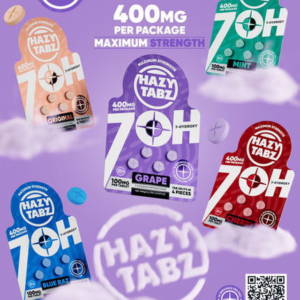 HAZY TABZ 7-HYDROXY 100MG CHEWABLE TABLET (4CT/PACK)