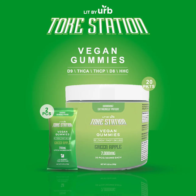 URB X TOKE STATION VEGAN GUMMIES (D9 | THCA | THCP | D8 | HHC) 2CT/PACK (350MG EACH)