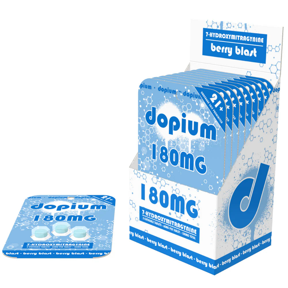 DOPIUM 7-HYDROXYMITRAGYNINE 60MG CHEWABLE TABLETS (3CT/PACK)