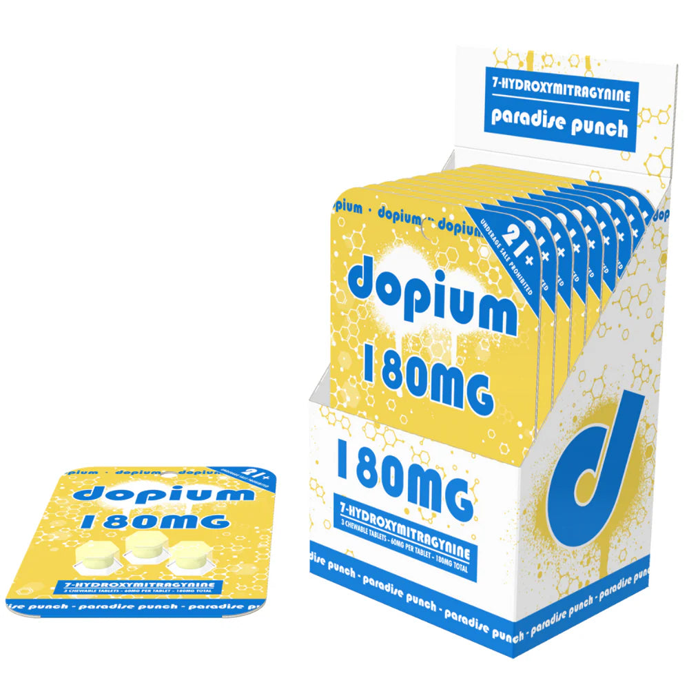 DOPIUM 7-HYDROXYMITRAGYNINE 60MG CHEWABLE TABLETS (3CT/PACK)
