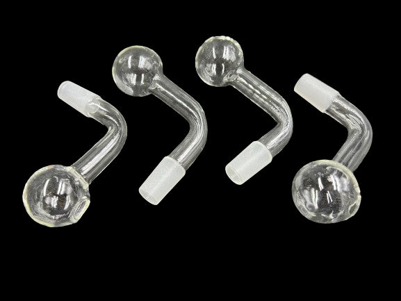 GLASS ON GLASS OIL BURNER 90 DEGREE (20CT BAG)