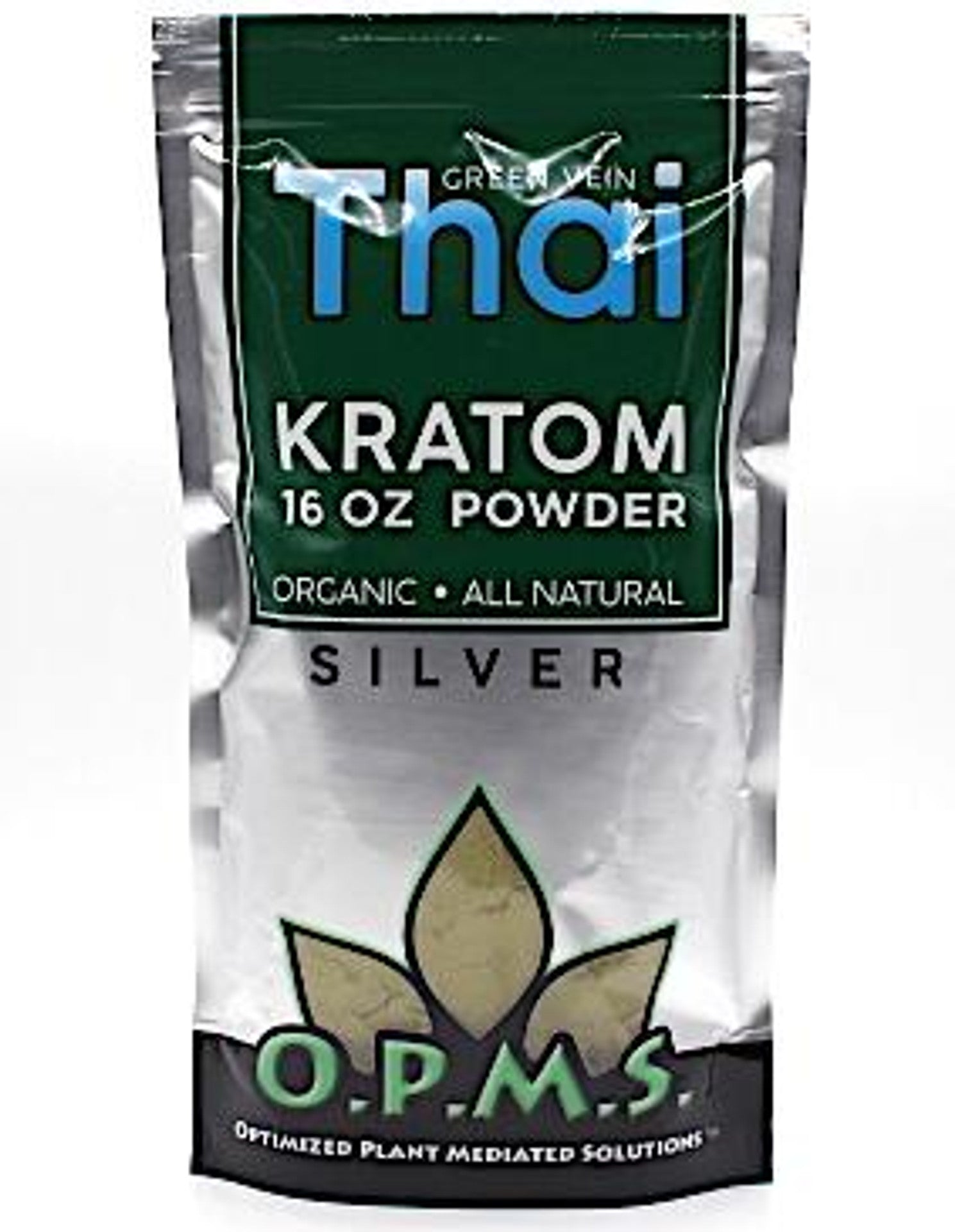 OPMS SILVER KRATOM 16OZ POWDER