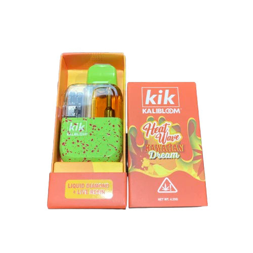 KIK KALIBLOOM HEAT WAVE + LIQUID DIAMOND LIVE RESIN BLEND 4.2 GRAM DISPOSABLE