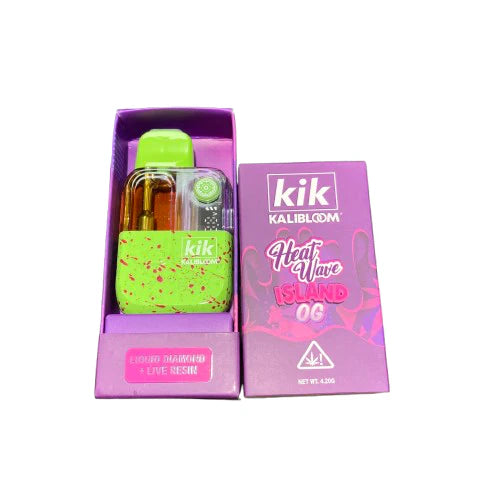 KIK KALIBLOOM HEAT WAVE + LIQUID DIAMOND LIVE RESIN BLEND 4.2 GRAM DISPOSABLE