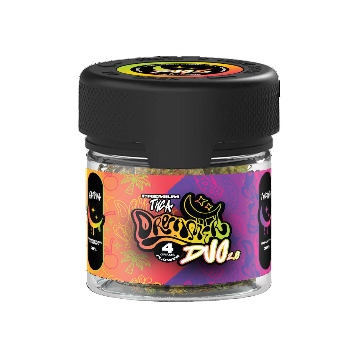DREAMER PREMIUM THC-A 4G FLOWER DUO TROPICANA CHERRY X BISCOTTI (SATIVA/INDICA) 854773006550