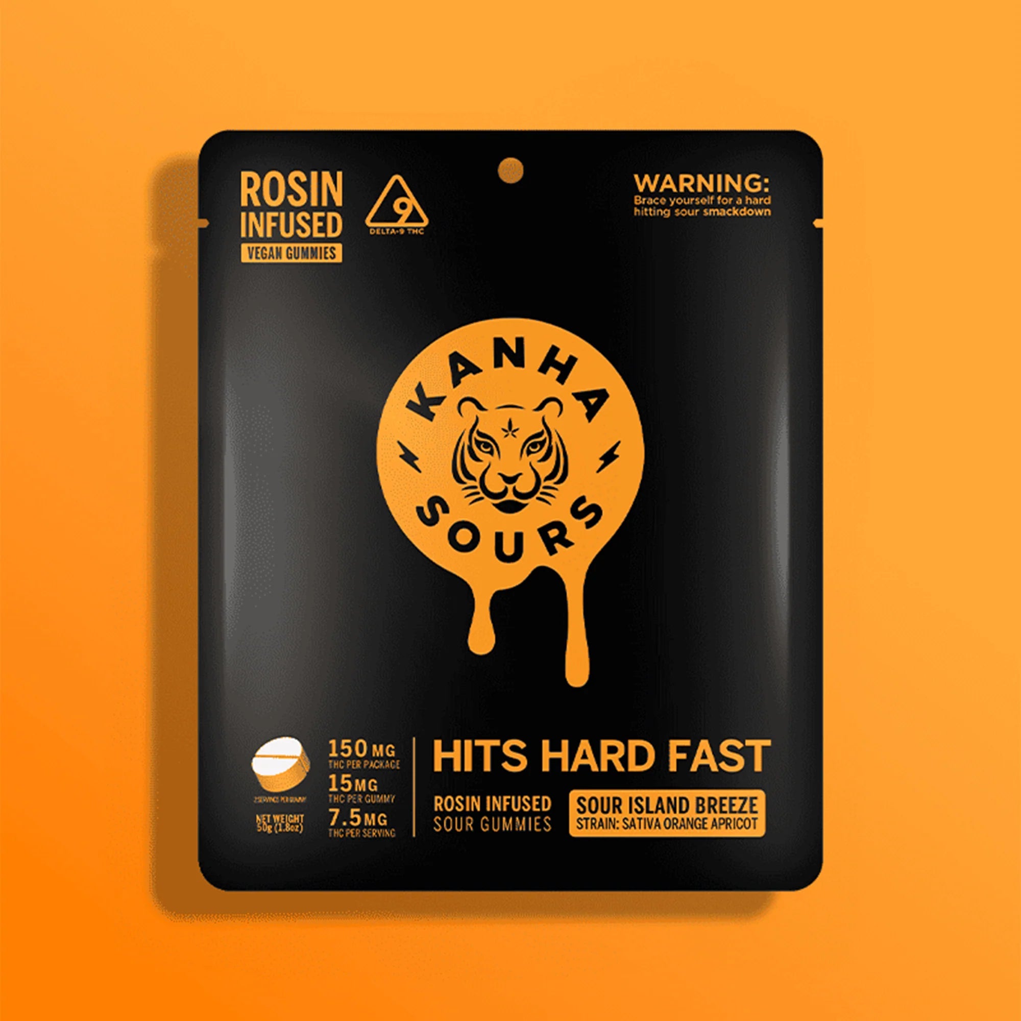 KANHA SOURS 150MG D9 ROSIN INFUSED GUMMIES (10CT BAG)