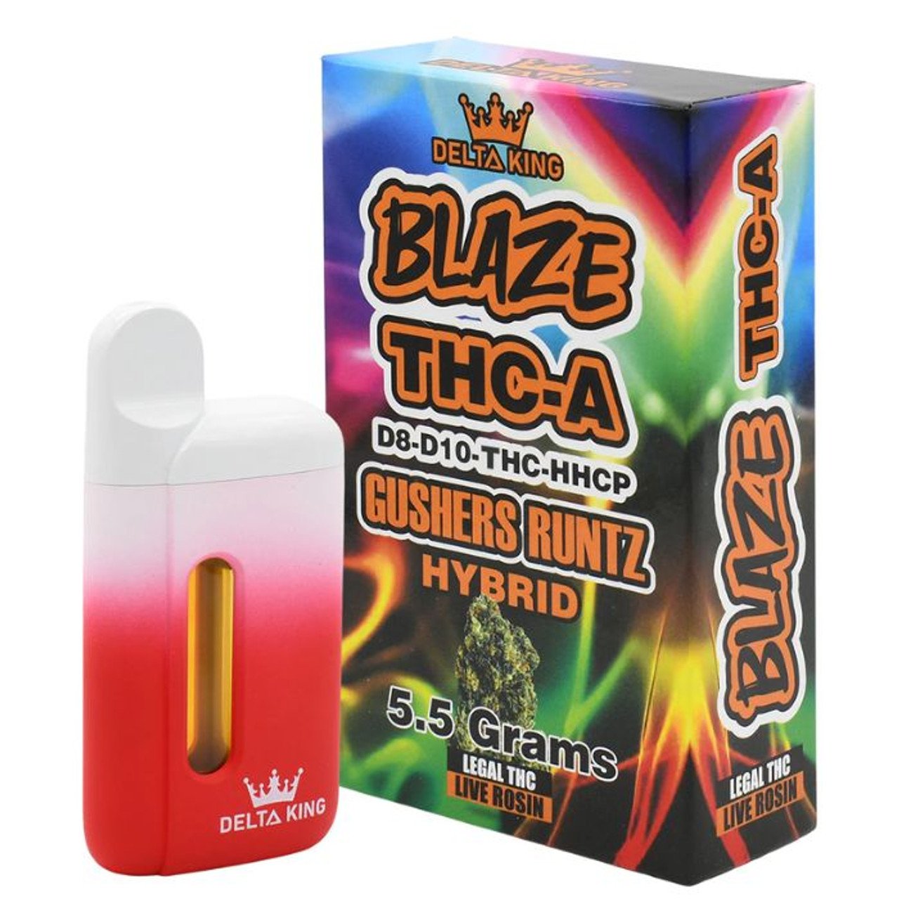 BLAZE THC-A & THC-P PRE-ROLL (30CT/JAR) GUSHERS (SATIVA) 767461099317