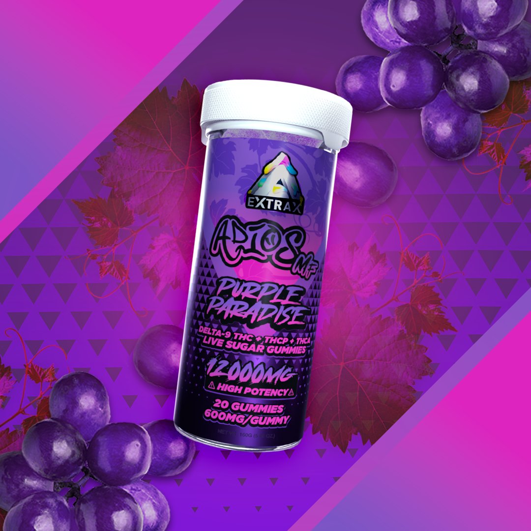 EXTRAX ADIOS MF BLEND THCa LIVE SUGAR 12,000mg/JAR PURPLE PARADISET 811960035083