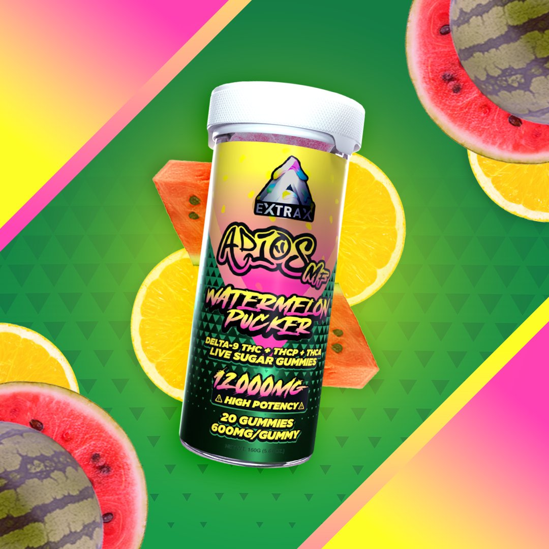 EXTRAX ADIOS MF BLEND THCa LIVE SUGAR 12,000mg/JAR WATERMELON PUCKER 856726006709