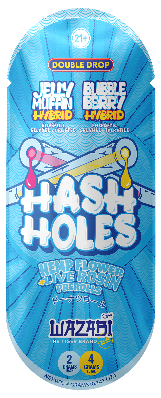 WAZABI 2 GRAM THC-P DOUBLE DROP HASH HOLES (10PK BOX)