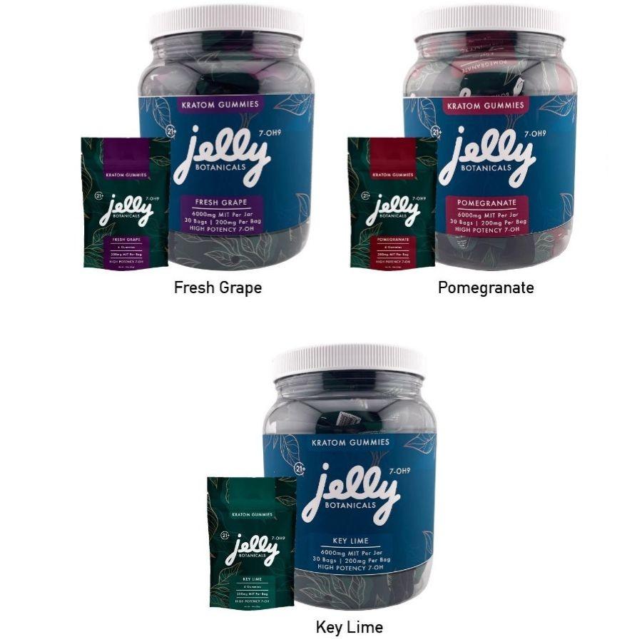 JELLY BOTANICALS 7-OH9 KRATOM SHOT 300MG MIT HIGH POTENCY (8CT DISPLAY) POMEGRANATE 10850063019320