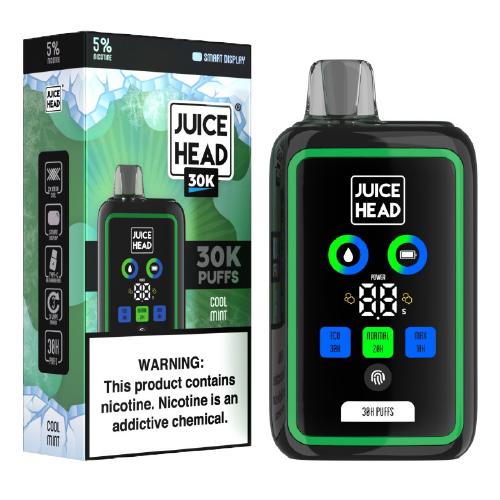 JUICE HEAD 30K NICOTINE DISPOSABLE COOL MINT 810142925822
