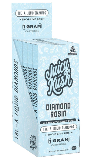 JUICY KUSH THC-A LIQUID DIAMONDS + THC-P LIVE ROSIN 1 GRAM CART