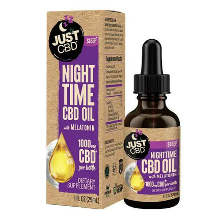 JUST CBD 1000MG NIGHT TIME OIL TINCTURE  FULL SPECTRUM Default Title 696831881477
