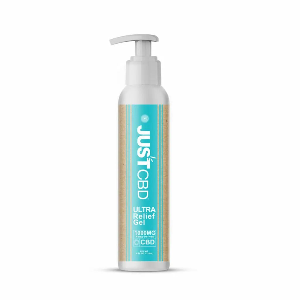 JUST CBD 5000MG CBD + THC ULTRA RELIEF GEL WITH MENTHOL 4OZ Default Title 696831885215