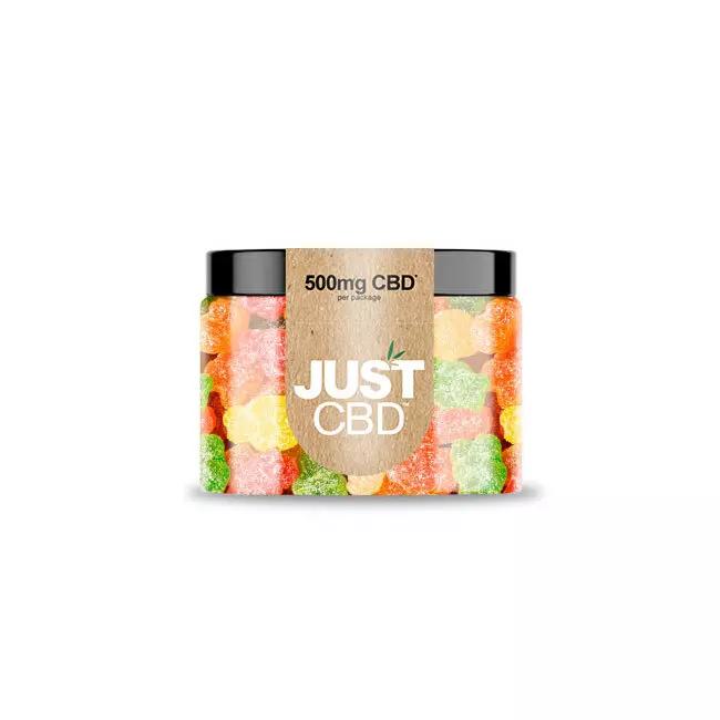 JUST CBD 500MG GUMMY JAR SOUR BEARS 692769186578