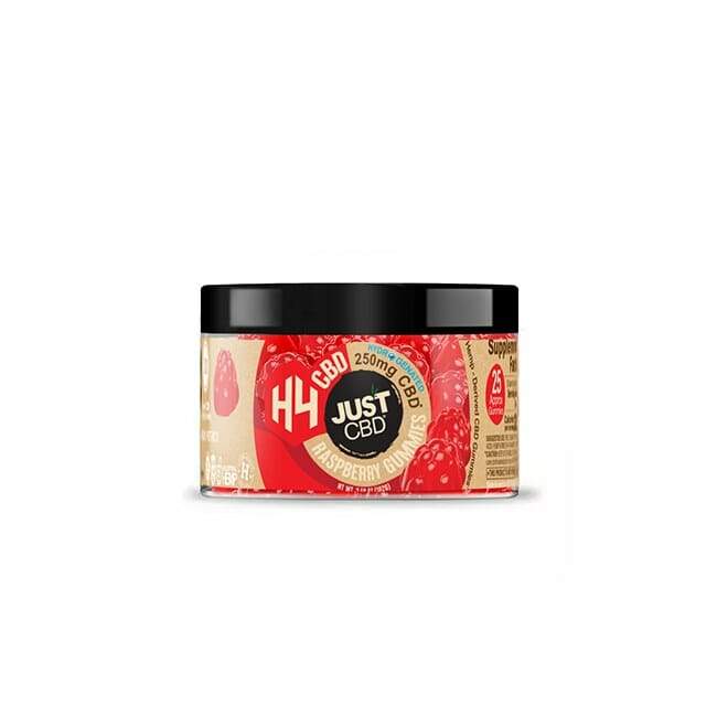 JUST CBD HYDROGENATED CBD (H4) GUMMY JAR 250MG | RASPBERRY Default Title 