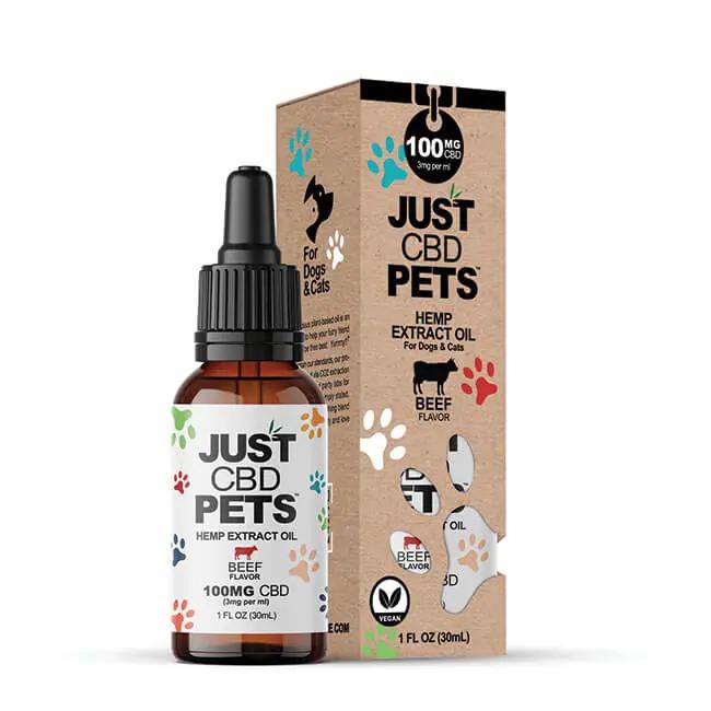 JUST CBD PETS TINCTURE 100MG BOTTLE BEEF 696831877111