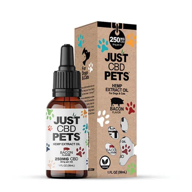 JUST CBD PETS TINCTURE 250MG BOTTLE BACON 696831877098