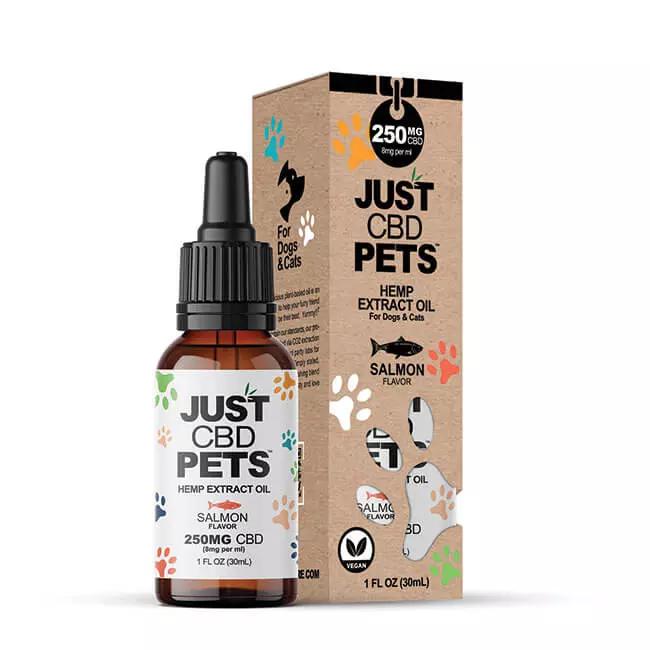 JUST CBD PETS TINCTURE 250MG BOTTLE SALMON 696831877159