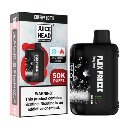 JUICE HEAD FLEX FREEZE ICE-NIC CONTROL 50K 5% DISPOSABLE (5CT/DISPLAY)