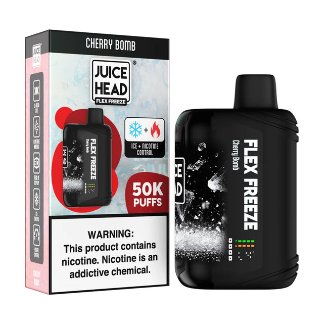 JUICE HEAD FLEX FREEZE ICE-NIC CONTROL 50K 5% DISPOSABLE (5CT/DISPLAY)