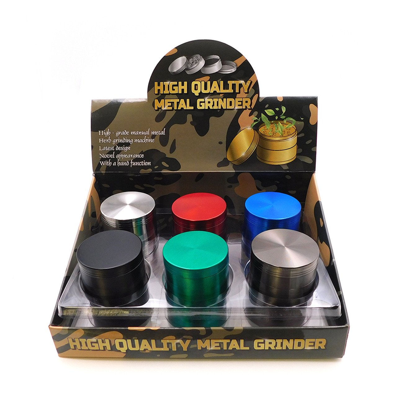 LARGE BLOCK MANUAL METAL GRINDER (ASSORTED COLORS)
