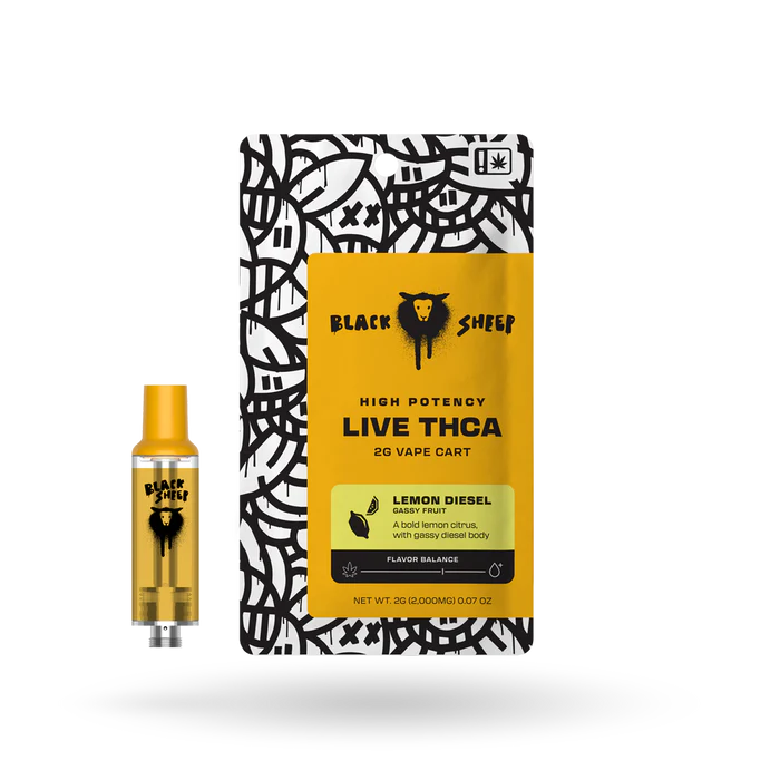 BLACK SHEEP HIGH POTENCY LIVE THCA 2G CART