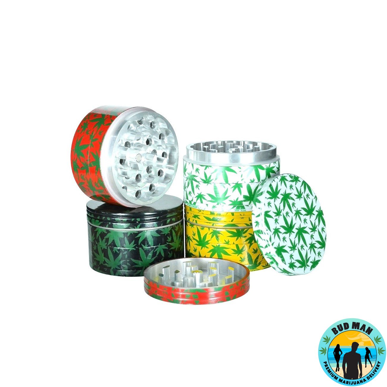 LEAF VERSION1.0 DESIGN METAL GRINDER ASSORTED COLOR