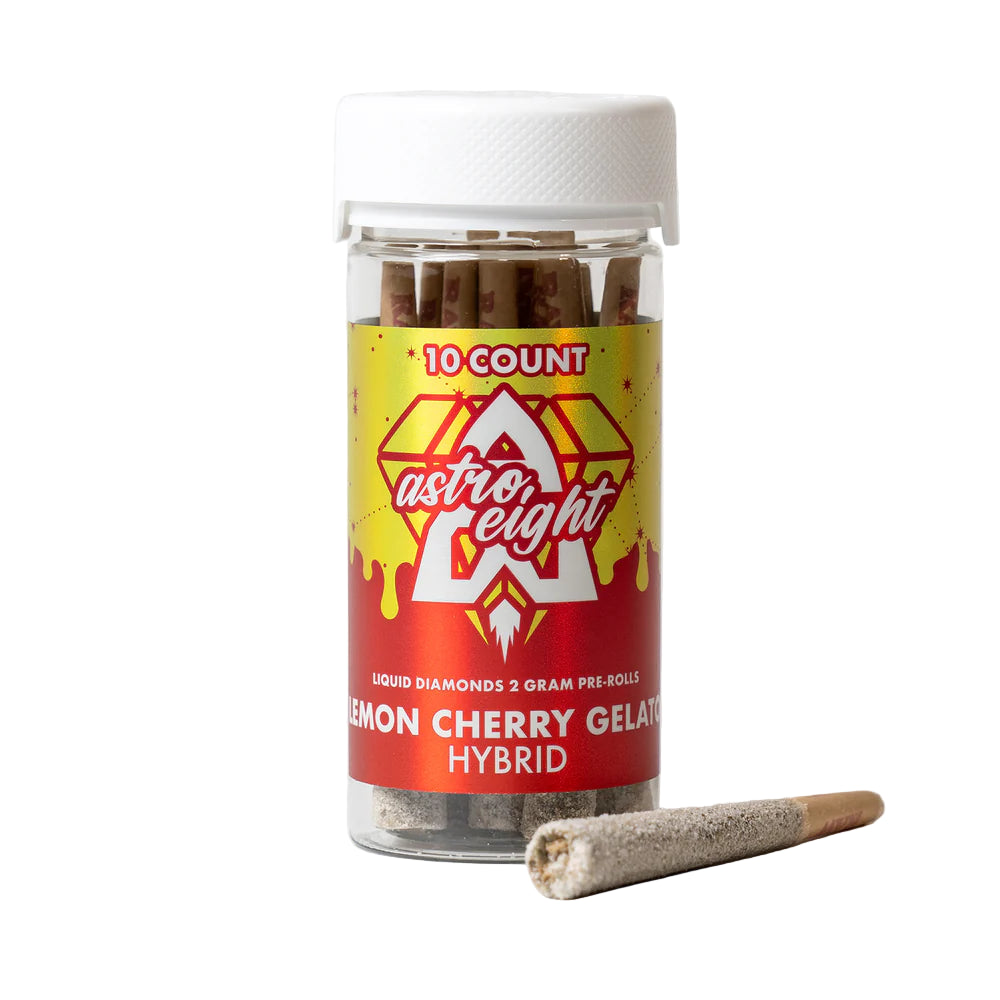ASTRO 8 THC-A LIQUID DIAMONDS 2G PRE ROLLS 10CT/JAR
