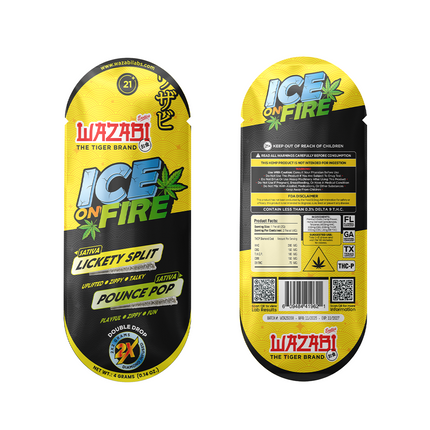 WAZABI ICE ON FIRE DOUBLE DROP THC-P LIQUID DIAMOND PRE ROLLS (2 X 2 GRAM EACH)