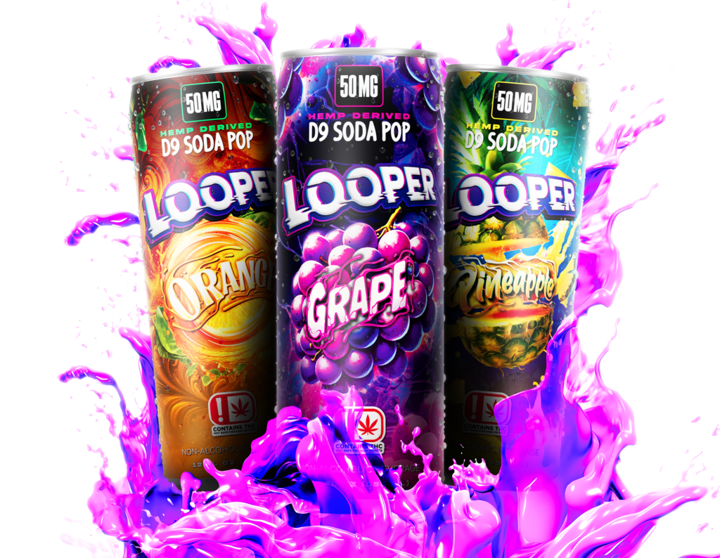 LOOPER HEMP DERIVED D9 50MG SODA POP (4CT / PACK)