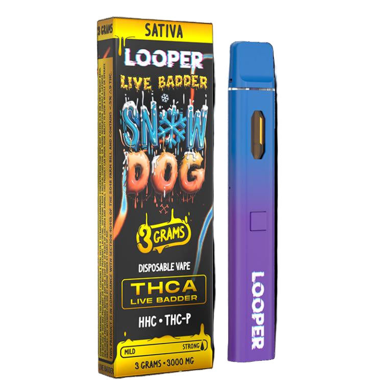 LOOPER 3 GRAM THCA LIVE BADDER + HHC + THC-P DISPOSABLE Rising Wholesale Inc. LOOPER 3 GRAM THCA LIVE BADDER + HHC + THC-P DISPOSABLE Rising Wholesale Inc.