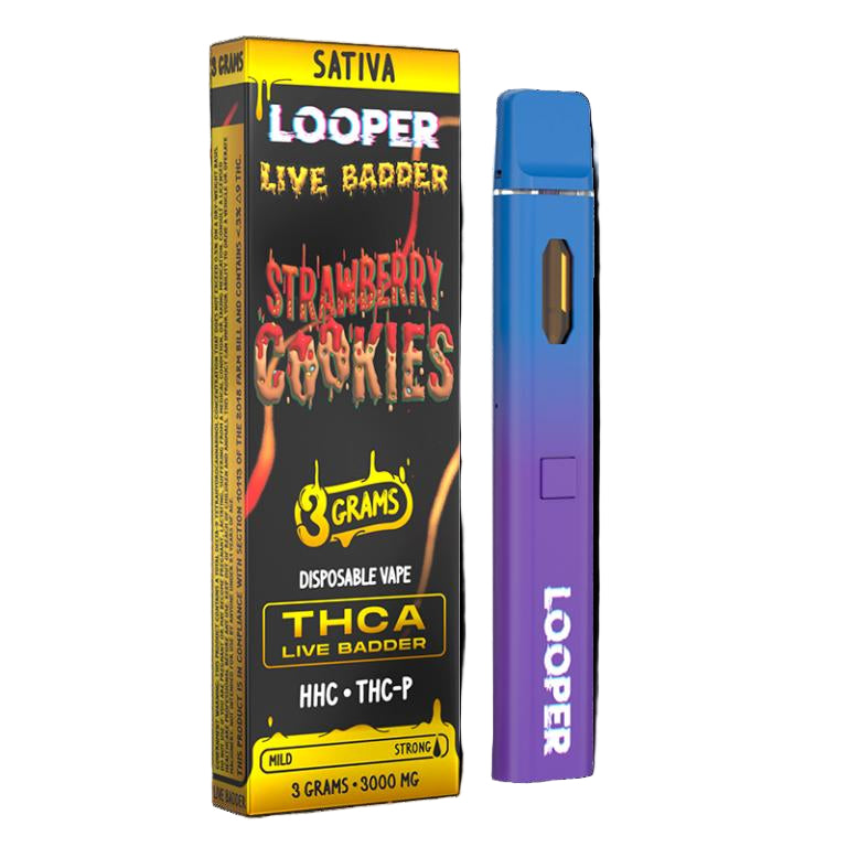 LOOPER 3 GRAM THCA LIVE BADDER + HHC + THC-P DISPOSABLE Rising Wholesale Inc. LOOPER 3 GRAM THCA LIVE BADDER + HHC + THC-P DISPOSABLE Rising Wholesale Inc.