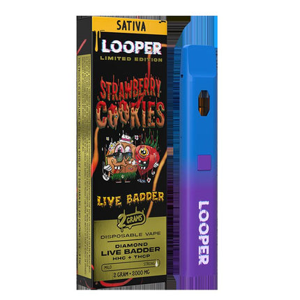 LOOPER LIMITED EDITION LIVE BADDER BLEND 2ML STRAWBERRY COOKIES (SATIVA) 810110044258