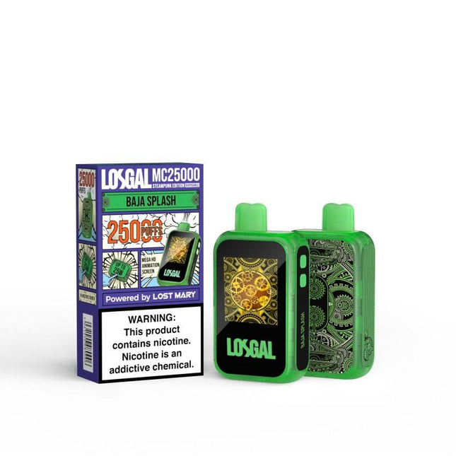 LOSGAL MC25000 BY LOST MARY DISPOSABLE VAPE (5CT DISPLAY) BAJA SPLASH (STEAMPUNK EDITION) 5061040080051