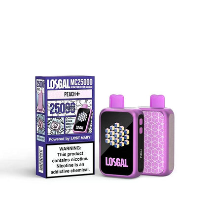 LOSGAL MC25000 BY LOST MARY DISPOSABLE VAPE (5CT DISPLAY) PEACH+ 5061040080266