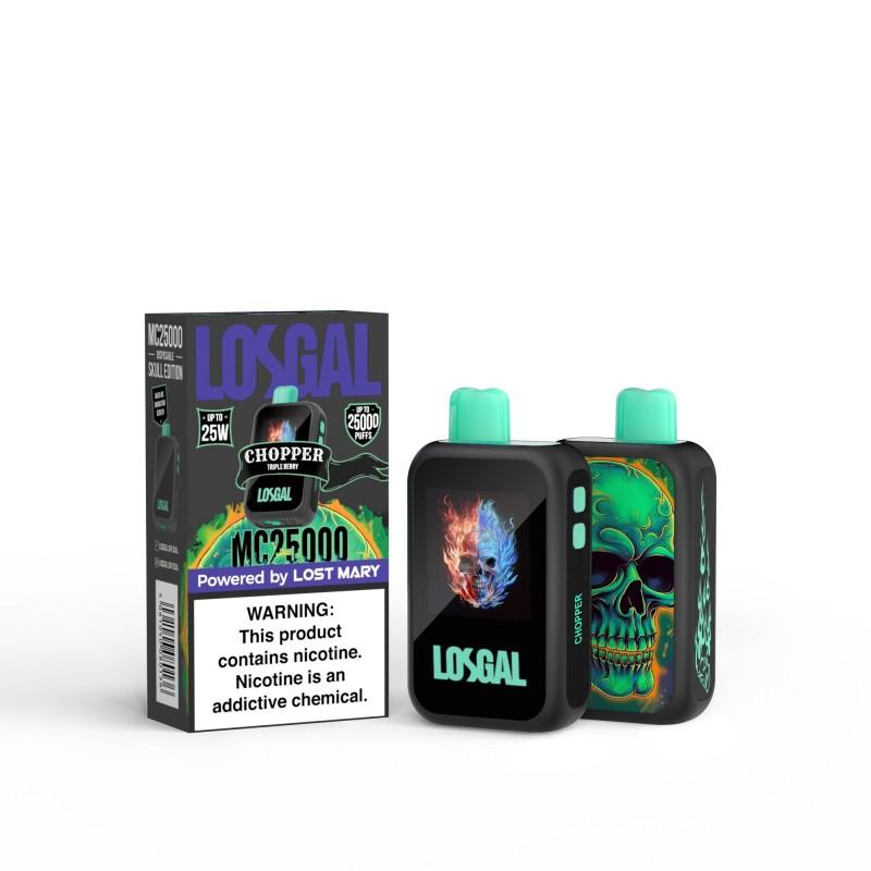 LOSGAL MC25000 BY LOST MARY DISPOSABLE VAPE (5CT DISPLAY) TRIPLE BERRY (SKULL EDITION) 5061040080181
