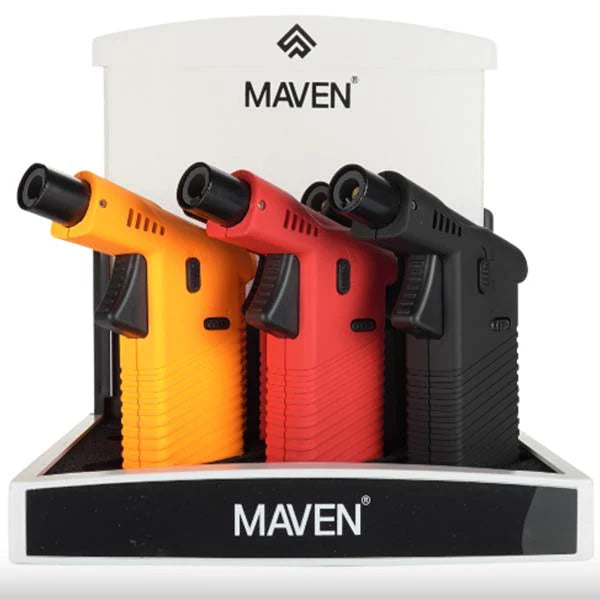 MAVEN CANNON PREMIUM TORCH LIGHTER (6CT/DISPLAY) | ASSORTED COLORS