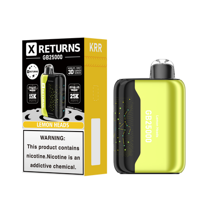 X RETURN 25K PUFFS 5% DISPOSABLE (5CT DISPLAY)