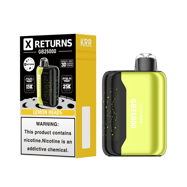 X RETURN 25K PUFFS 5% DISPOSABLE (5CT DISPLAY)